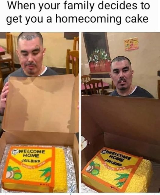 When your family decides to get you a homecoming cake""