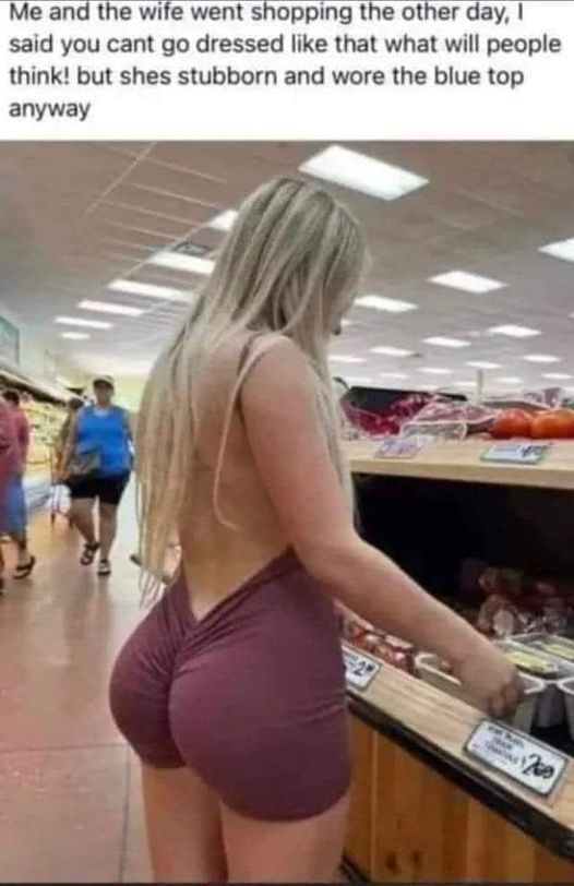 me and the wife went shopping the other day""