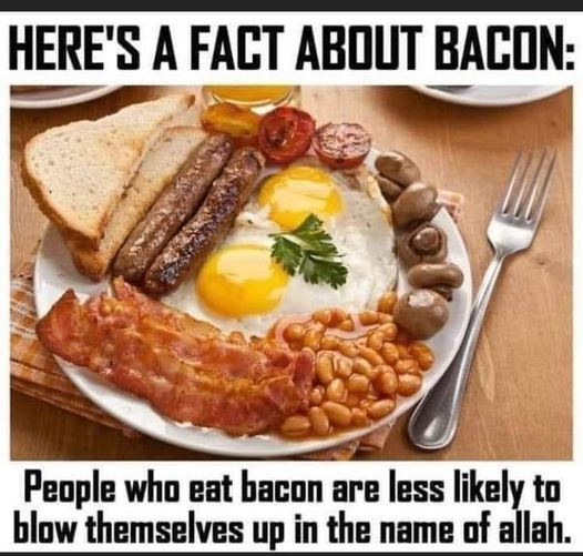 Here's a fact about bacon""