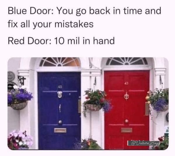 Blue door or Red door""